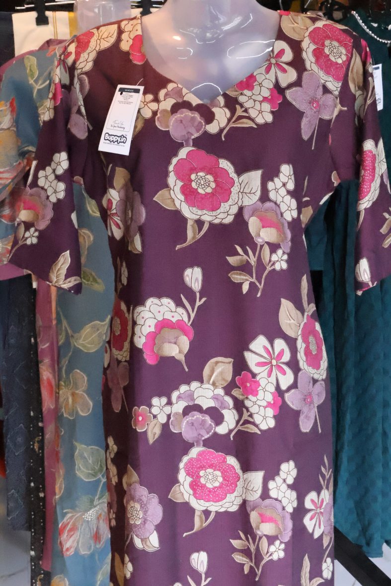 Bloom with Grace – Purple Floral Kurti for Effortless Elegance