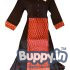 Elegant Black & Red Panel Long Kurti