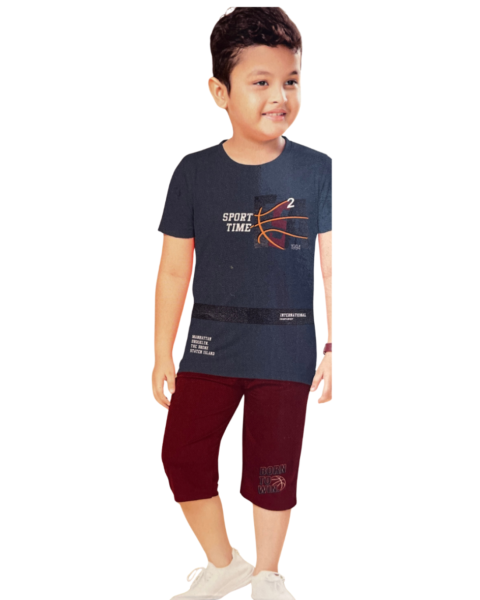 ESSA Kids Premium Cotton 3/4th Casual Set (75cm)