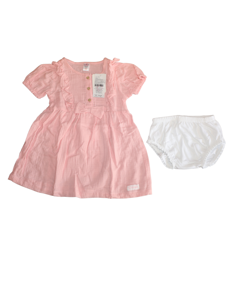 Popees Pure Cotton Baby Girls’ Frock – Newborn to 1 Year