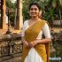 Ready-Made Yellow & Teal Floral Half Saree Set