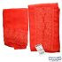 Radiant Coral Red Floral Embroidered Churidar Set