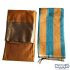 Earthy Brown & Teal Striped Churidar Material Set