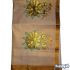 Elegant Kerala Kasavu Saree with Floral Gold Embroidery