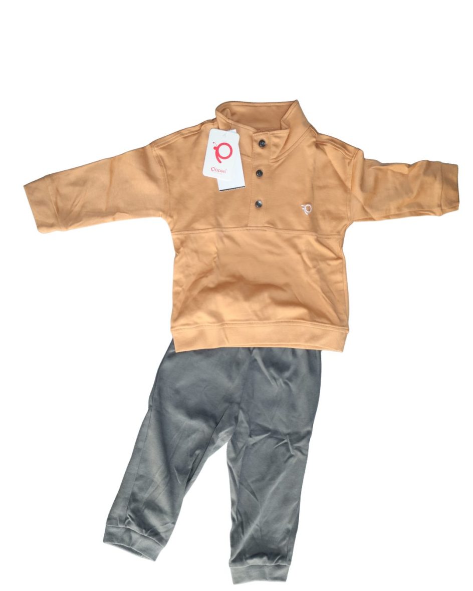 Popees Baby Boy Smart Full-Sleeve Top & Jogger Set (Age 0-1 Year)