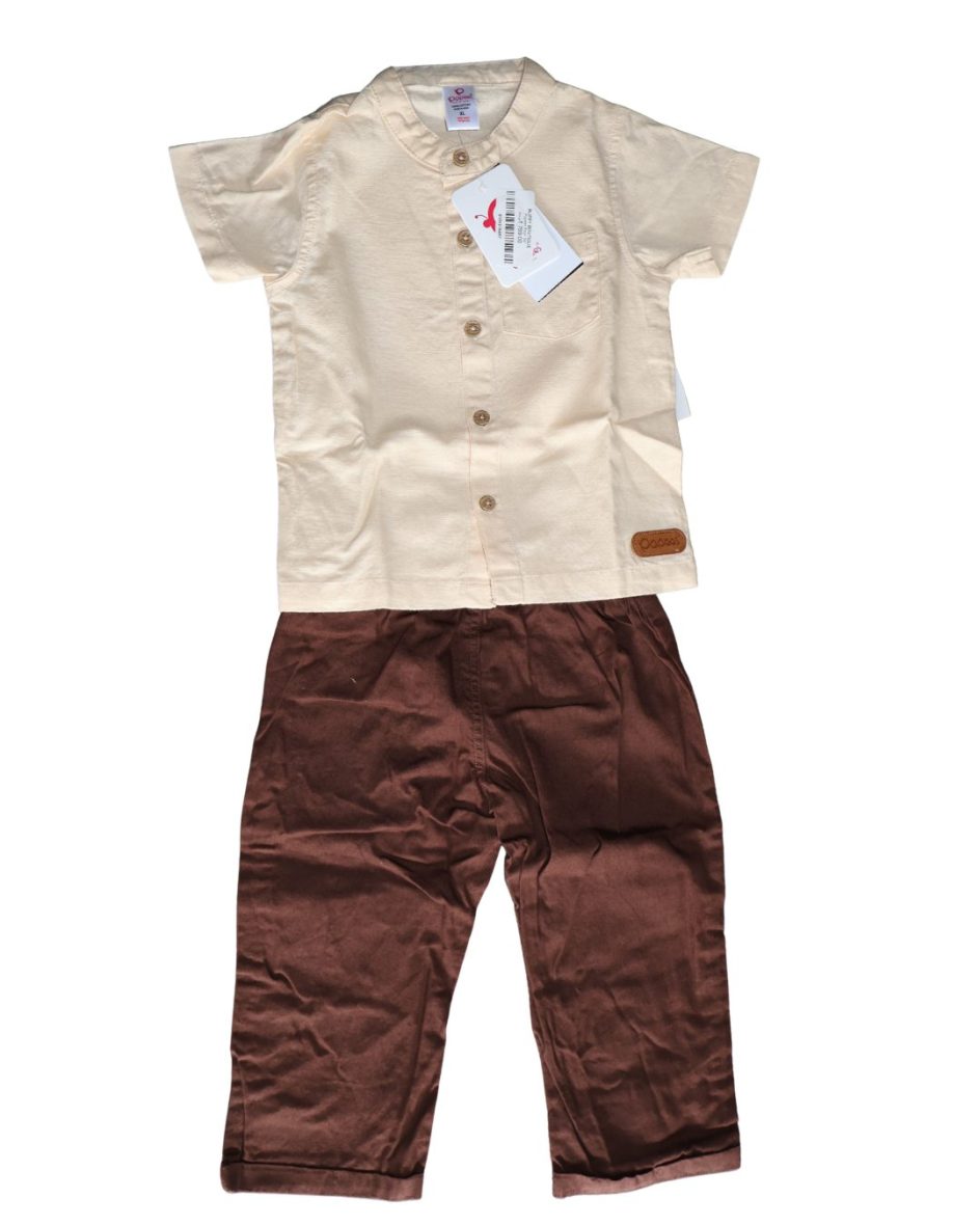 Popees Baby Boy Elegant Shirt & Trouser Set (Age 0-1 Year)