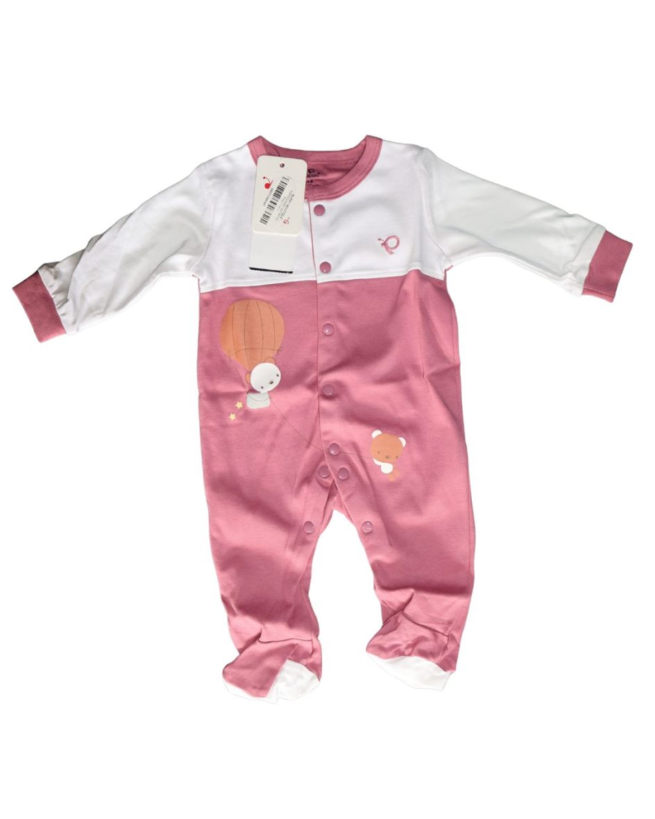Popees Baby Boy “Balloon Bear” Footed Sleepsuit (Age 0-1 Year)