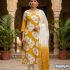 Mustard Yellow Floral Printed Cotton Kurta Set with Dupatta – 3-Piece Ensemble