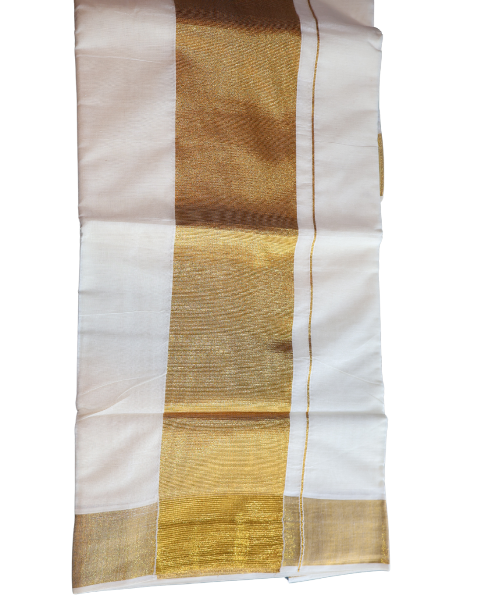 Kerala Traditional Gold Kasavu Set Saree-with Blouse