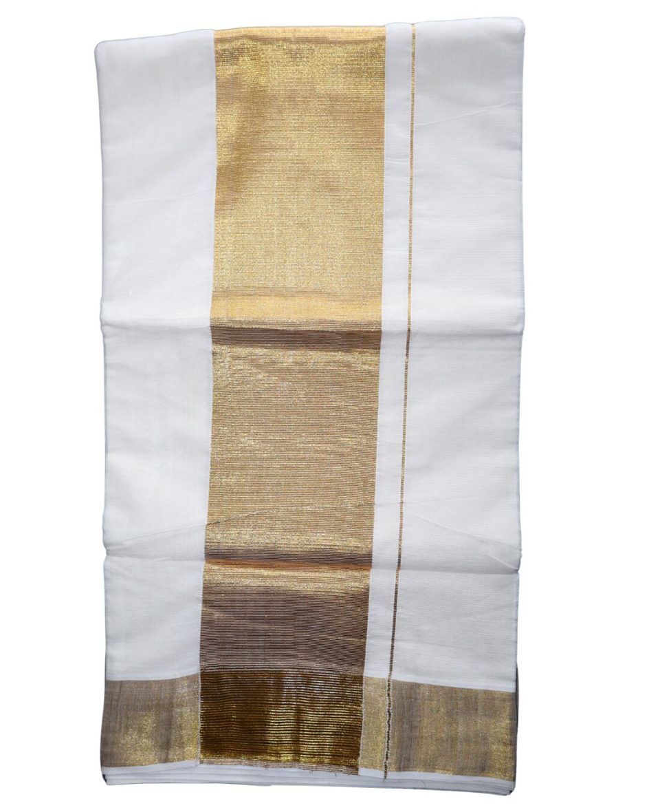 Premium Kerala Gold Tissue Set Saree-With Blouse