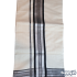 Kerala Traditional Silver and Black Stripe Set Saree